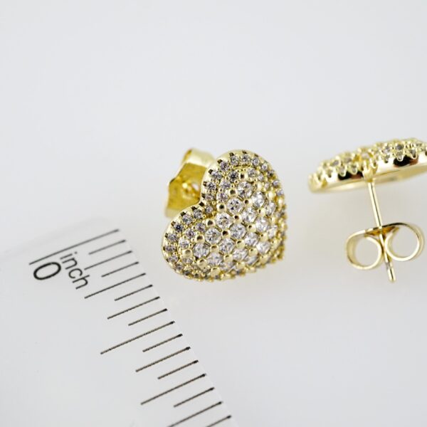 E2161  Earrings - Aretes - Zircon Stone - 14K Real Color - Image 3