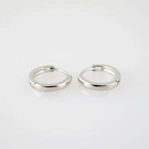 E2164 Earrings - Aretes - Plain - Silver Color