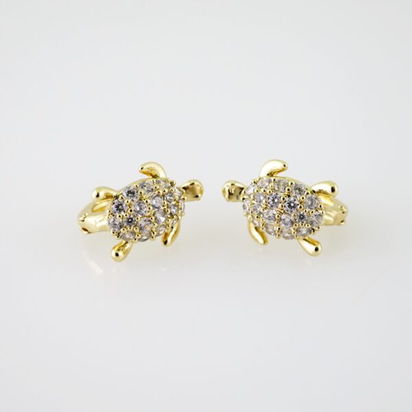 E2167 Earrings - Aretes - Zircon Stone - 14K Real Color