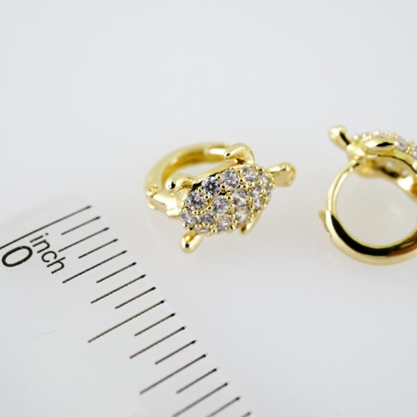 E2167 Earrings - Aretes - Zircon Stone - 14K Real Color - Image 3