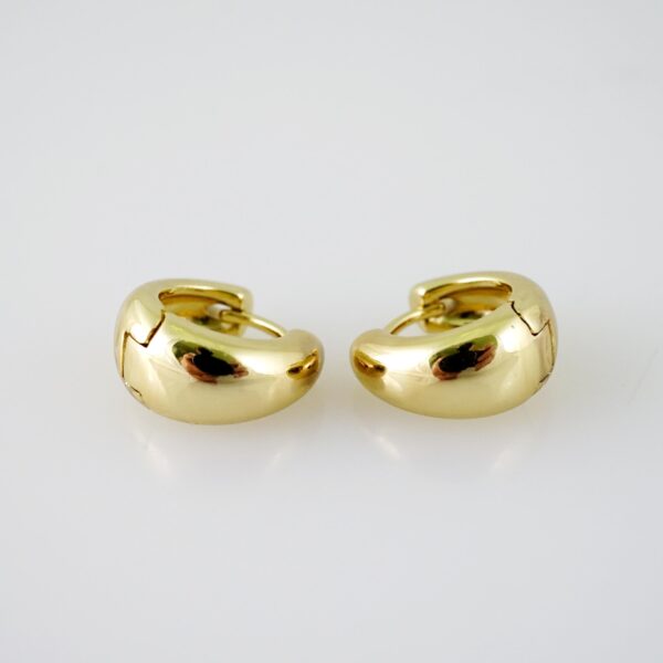 E2168 Earrings - Aretes - Plain - 14K Real Color