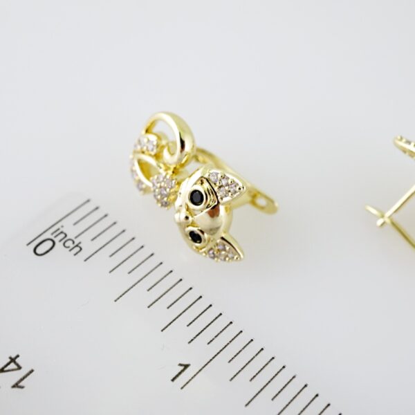 E2169 Earrings - Aretes - Zircon Stone - 14K Real Color - Image 3