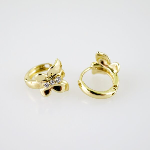 E2170 Earrings - Aretes - Zircon Stone - 14K Real Color - Image 2