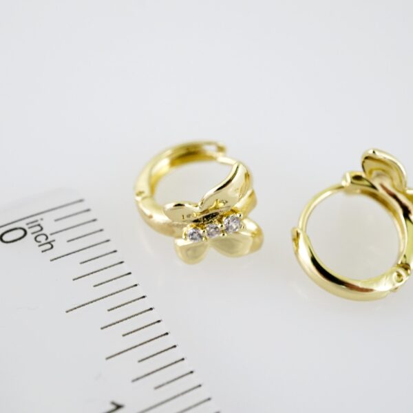 E2170 Earrings - Aretes - Zircon Stone - 14K Real Color - Image 3