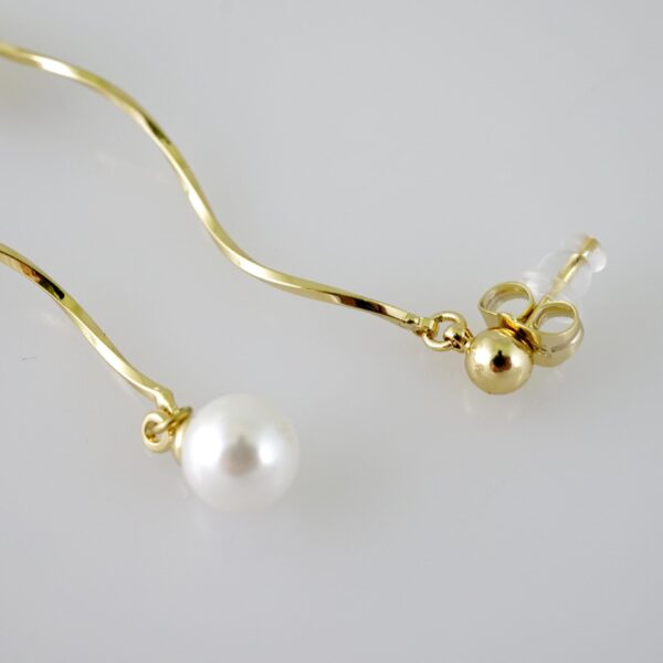 E2171 Earrings - Aretes - Pearl - 14K Real Color - Image 2