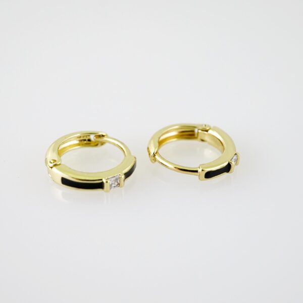 E2175 Earrings - Aretes - Zircon Stone - 14K Real Color - Image 2