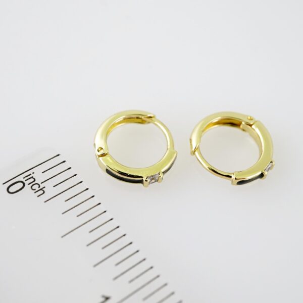 E2175 Earrings - Aretes - Zircon Stone - 14K Real Color - Image 3