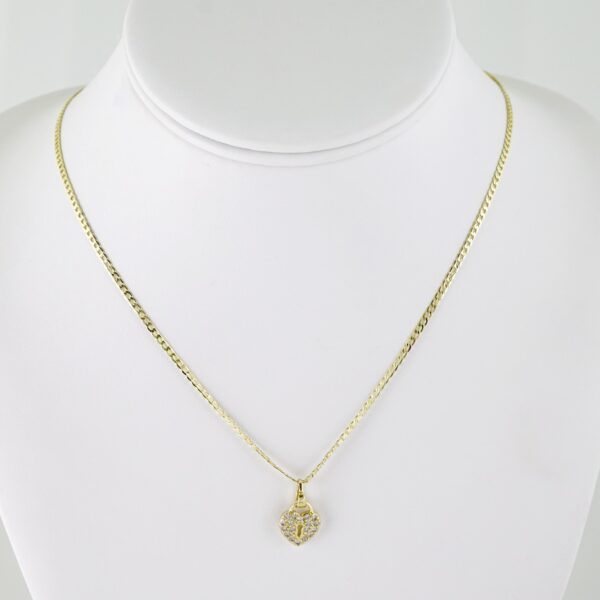 SET1622 Cadenas - Colgante -  Chain W - Pendants - 14K Real Color - Zircon Stone - 2mmX50cm