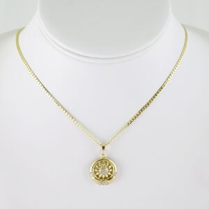 SET1621 Cadenas - Colgante -  Chain W - Pendants - 14K Real Color - Zircon Stone - 2mmX50cm