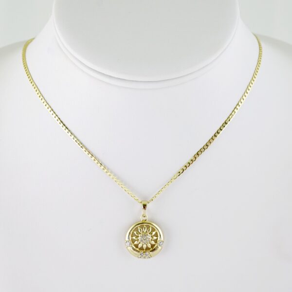 SET1621 Cadenas - Colgante -  Chain W - Pendants - 14K Real Color - Zircon Stone - 2mmX50cm