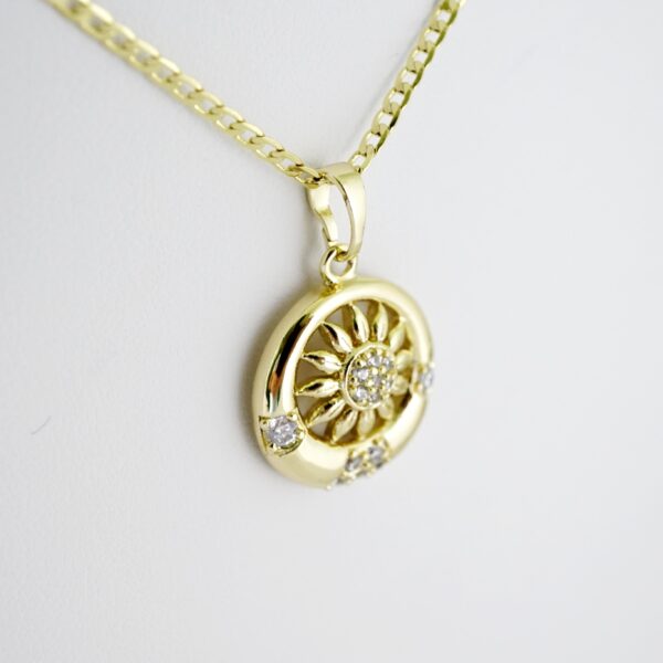 SET1621 Cadenas - Colgante -  Chain W - Pendants - 14K Real Color - Zircon Stone - 2mmX50cm - Image 2