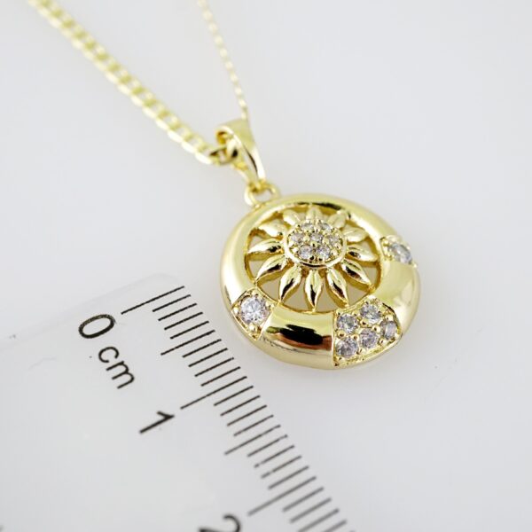 SET1621 Cadenas - Colgante -  Chain W - Pendants - 14K Real Color - Zircon Stone - 2mmX50cm - Image 3
