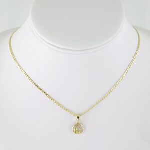 SET1620 Cadenas - Colgante -  Chain W - Pendants - 14K Real Color - Zircon Stone - 2mmX50cm