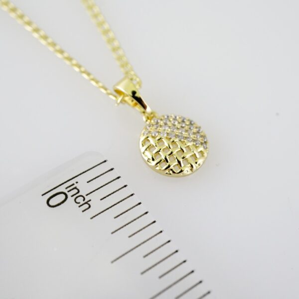 SET1620 Cadenas - Colgante -  Chain W - Pendants - 14K Real Color - Zircon Stone - 2mmX50cm - Image 3