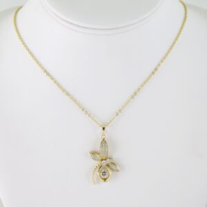 SET1618 Cadenas - Colgante -  Chain W - Pendants - 14K Real Color - Zircon Stone - 2mmX50cm