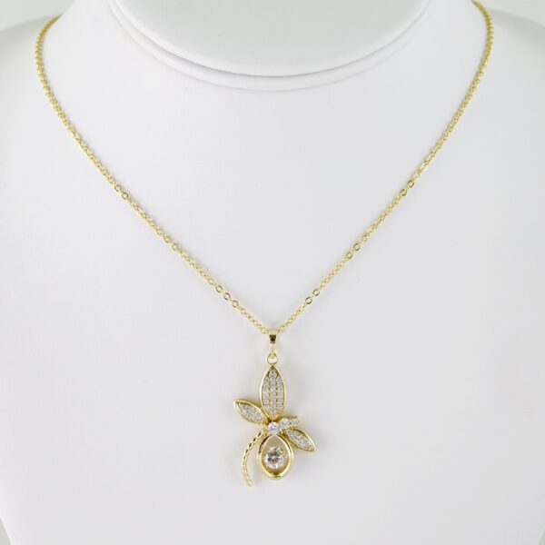 SET1618 Cadenas - Colgante -  Chain W - Pendants - 14K Real Color - Zircon Stone - 2mmX50cm