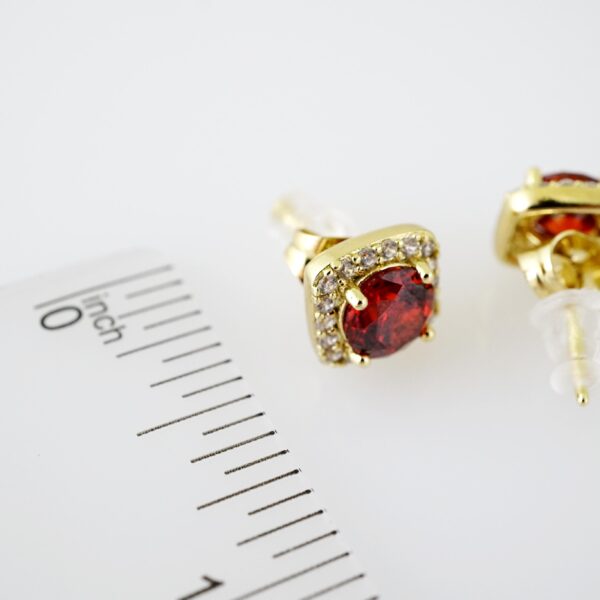 E2178 Earrings - Aretes - Zircon Stone - 14K Real Color - Image 3