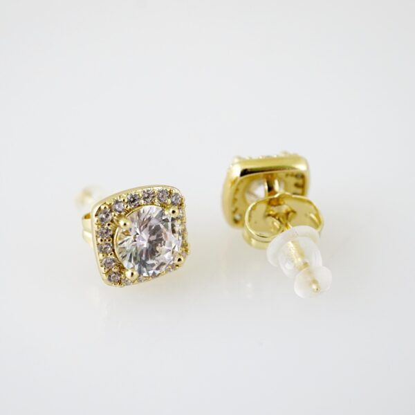E2180 Earrings - Aretes - Zircon Stone - 14K Real Color - Image 2