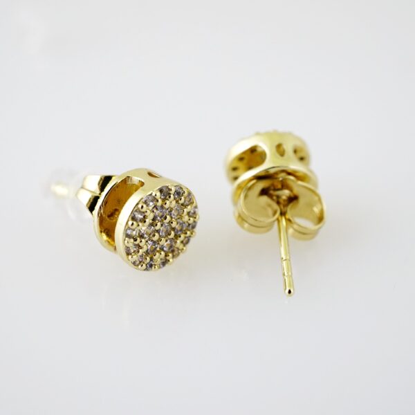E2184 Earrings - Aretes - Zircon Stone - 14K Real Color - Image 2