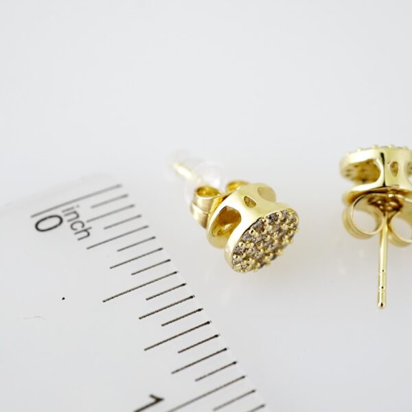 E2184 Earrings - Aretes - Zircon Stone - 14K Real Color - Image 3