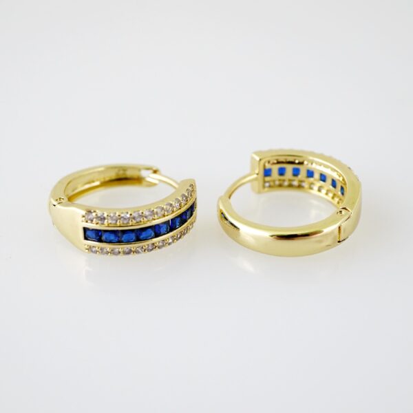 E2188 Earrings - Aretes - Zircon Stone - 14K Real Color - Image 2