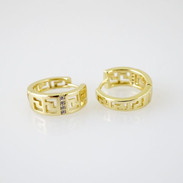 E2189 Earrings - Aretes - Zircon Stone - 14K Real Color - Image 2