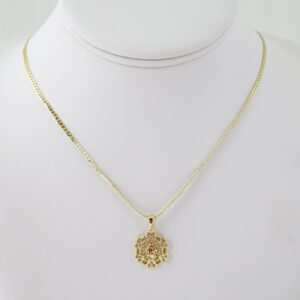 SET1625 Cadenas & Colgantes - Chain - Pendants - Zircon Stone - 14K Real Color - 2mmX45cm