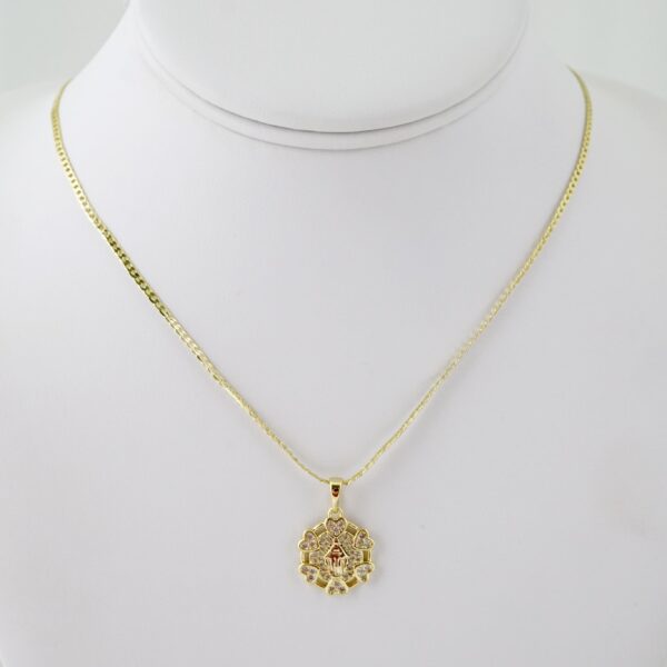 SET1625 Cadenas & Colgantes - Chain - Pendants - Zircon Stone - 14K Real Color - 2mmX45cm