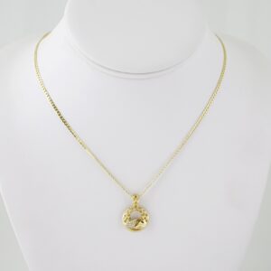 SET1627  Cadenas & Colgantes - Chain - Pendants - Zircon Stone - 14K Real Color - 2mmX45cm