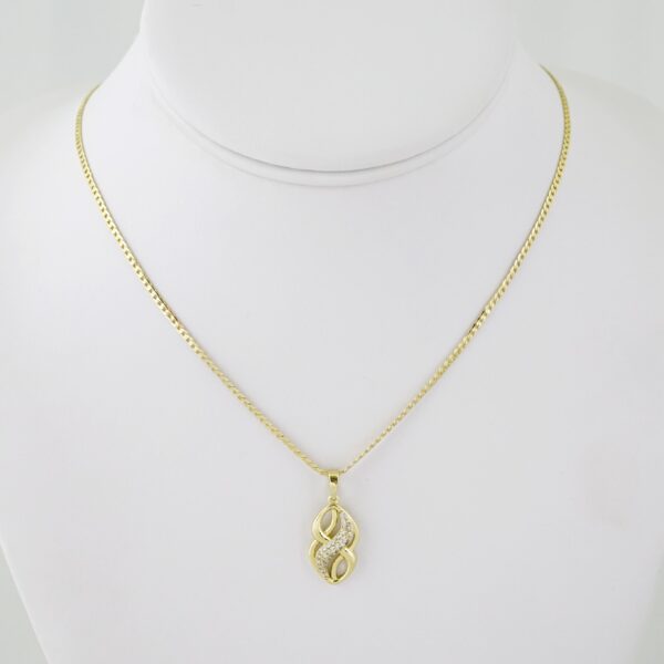 SET1631 Cadenas & Colgantes - Chain - Pendants - Zircon Stone - 14K Real Color - 2mmX50cm