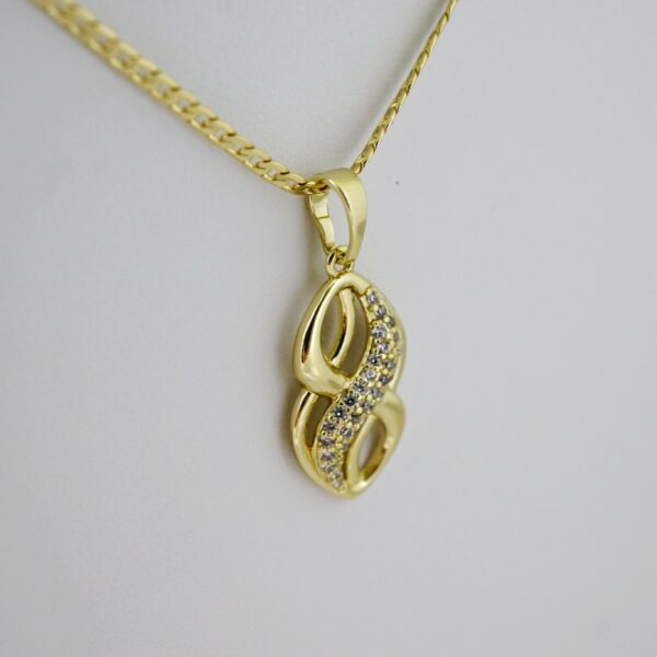 SET1631 Cadenas & Colgantes - Chain - Pendants - Zircon Stone - 14K Real Color - 2mmX50cm - Image 2