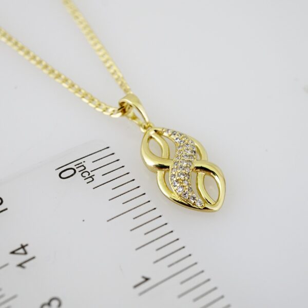 SET1631 Cadenas & Colgantes - Chain - Pendants - Zircon Stone - 14K Real Color - 2mmX50cm - Image 3