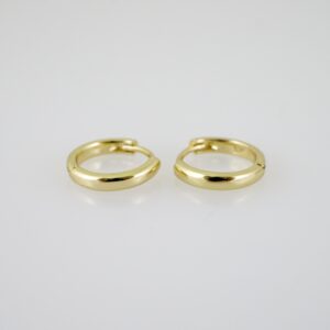 E2142 Earrings - Aretes - Plain - 14K Real Color