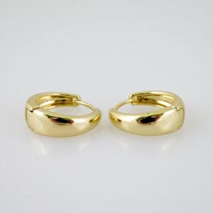 E2143 Earrings - Aretes - Plain - 14K Real Color