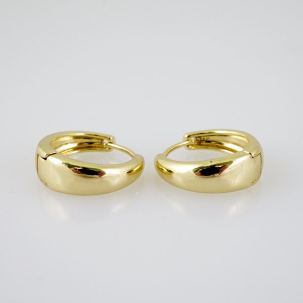 E2143 Earrings - Aretes - Plain - 14K Real Color