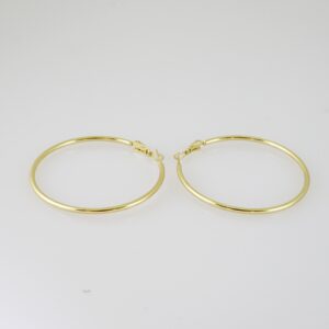 E2145 Earrings - Aretes - Plain - 14K Real Color