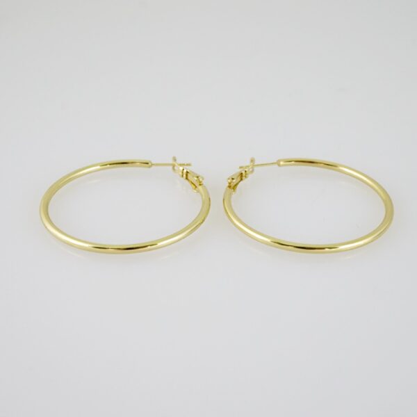 E2146 Earrings - Aretes - Plain - 14K Real Color
