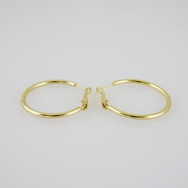 E2147 Earrings - Aretes - Plain - 14K Real Color