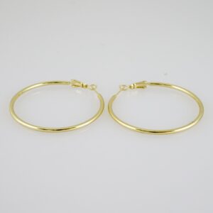E2148 Earrings - Aretes - Plain - 14K Real Color