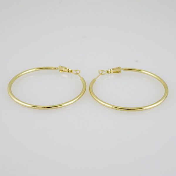 E2148 Earrings - Aretes - Plain - 14K Real Color