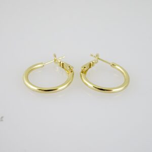 E2149 Earrings - Aretes - Plain - 14K Real Color