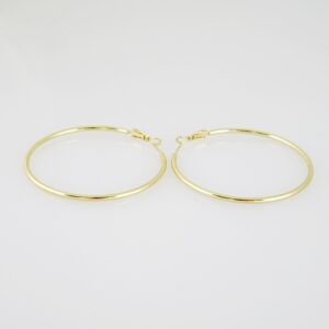 E2152 Earrings - Aretes - Plain - 14K Real Color