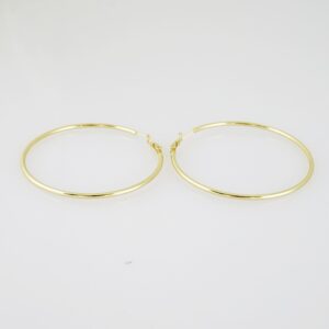 E2153 Earrings - Aretes - Plain - 14K Real Color