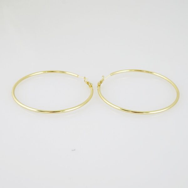 E2153 Earrings - Aretes - Plain - 14K Real Color