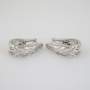 E2155 Earrings - Aretes - Zircon Stone - Silver Color
