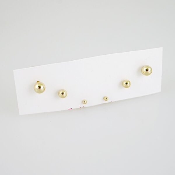 E2156 Earrings - Aretes - Plain - 14K Real Color