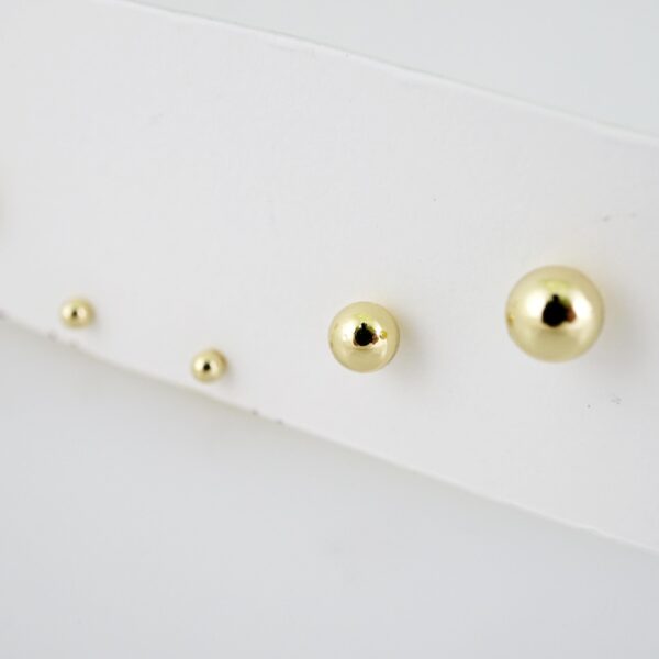 E2156 Earrings - Aretes - Plain - 14K Real Color - Image 2