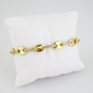 B1459 Bracelet - Pulseras - Zircon Stone - 14K Real Color