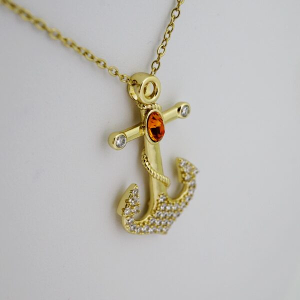 SET1592 Cadenas - Colgante -  Chain W - Pendants - 14K Real Color - Zircon Stone - 2mmX50cm - Image 2
