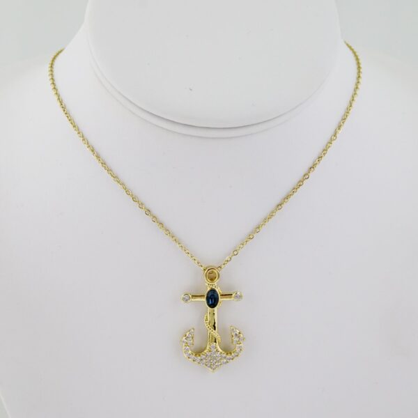 SET1594 Cadenas - Colgante -  Chain W - Pendants - 14K Real Color - Zircon Stone - 2mmX50cm